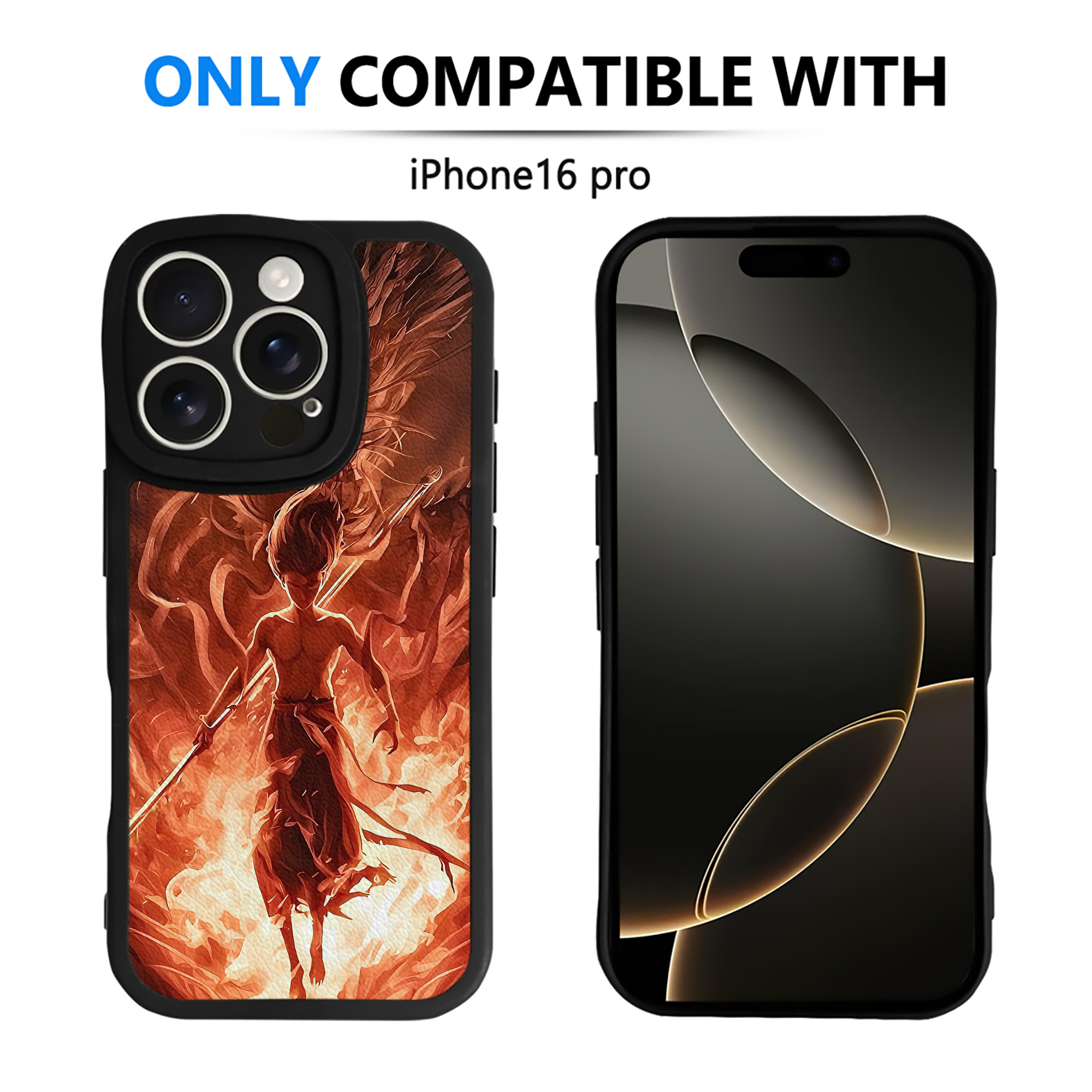 （画像用） Ne Zha 2 ナタ 魔童の大暴れ 【iPhone 16シリーズ対応】シリコンスマホケース（レザー調） 材質：シリコン